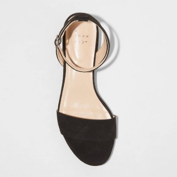 Black Ankle Strap Sandals - Picture 2 of 8